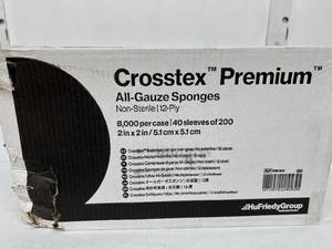 1 Case (8000 each)&nbspNEW HuFriedyGroup ENC212 2 x 2 Crosstex Premium EXTRA EXTRA THICK 12-Ply Non-Sterile All-Gauze Sponges&nbsp