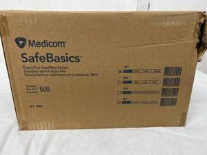 1 Case (500 each) NEW Medicom 3017 SafeBasics TissuePoly Head Rest Covers - White