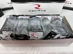 4 Boxes (12 each per case) NEW Radians 33Y714 Work Hard, Stay Safe Frameless Chief Safety Polycarbonate Polarized Lens Safety Eyewear Glasses - Clear