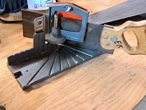 lot 76 image: Miter Saw with Miter Box and Adjustable Base