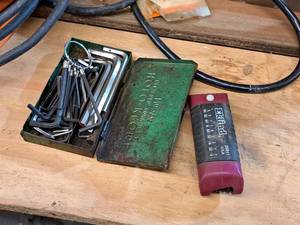 lot 72 image: Lot of (2) Hex Head Wrench Sets - Ekland  564-14, Metal Case with Assorted Wrenches