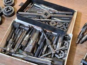lot 93 image: Lot of (2 Containers) Assorted Tap & Die Tools