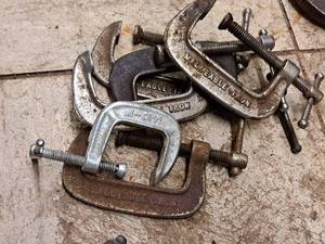 lot 115 image: Assorted C-Clamps - (5) 2 and (1) 1