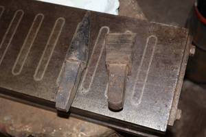 lot 13A image: Lot of (2) Anvil Hardy Hole Tools - Forging Tools