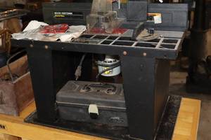 lot 35 image: Industrial Stanley Router Model 04 with Sears Craftsman Router Table 925444