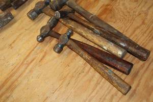 lot 141 image: Lot of (5) Assorted Ball Peen Hammers