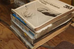 lot 230 image: Lot of (5 Packs) Sandpaper Sheets (various grits) 90-piece( Total Items ) 9x11