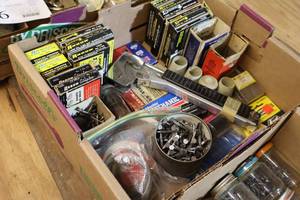 lot 254 image: Lot of (1 Box) Hammer Stapler, Assorted Fasteners - Nails and Staples