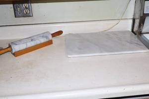 lot 1108 image: Marble Rolling Pin and Cutting Board
