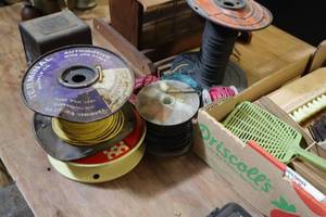 lot 337 image: Lot of (7) Assorted Partial Spools of Wire  Various Gauges