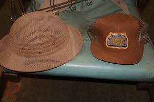 lot 1115 image: Safari Hat and (3) Carhart Caps