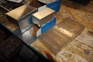 lot 452 image: Lot of (2) Metal Mini-Boxes with Plastic Organizer