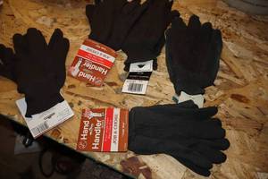 lot 345 image: Lot of (5 Pair) Hand Handler Job & Chore Mens Jersey Gloves