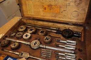 lot 500 image: Greenfield Tap & Die Co Tap & Die Set with Wooden Case