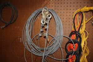 lot 590 image: 14 Steel Cable with Hooks
