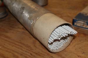lot 636 image: Lot of (1 Tube) Marquette No. 71 L Flux-Coated Aluminum Welding Rods