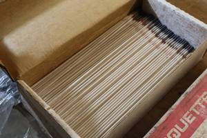 lot 647 image: Lot of (1 Box) Marquette No. 130 Red Rod Welding Rods 18x14