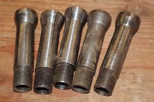 lot 709 image: Lot of (5) Assorted Machining Collets