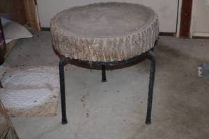 lot 1122 image: Live Edge Wood Top Table