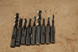 lot 797 image: Lot of (9) Assorted End Mill Bits