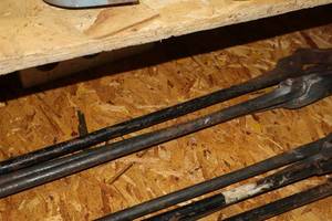 lot 897 image: Lot of (2) Blacksmith Tools - Tongs 22 and 18