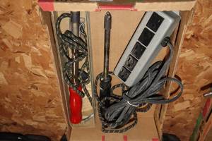 lot 962 image: (2) Soldering Irons and (1) Multi-Outlet Power Strip