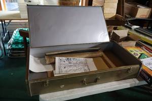 lot 1187 image: Vintage Maps with Metal Case