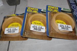 lot 1202 image: Lot of (3) White Birch Veneer Edging 34x8