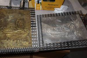 lot 1206 image: Lot of (2) Metal Wall Art