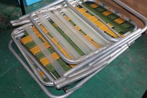 lot 1218 image: Lot of (2) Vintage Folding Lawn Chairs