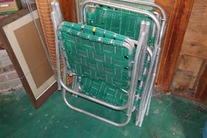 lot 1219 image: Lot of (3) Vintage Folding Lawn Chairs