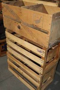 lot 1231 image: Lot of (3) Vintage Wooden Crates