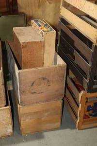 lot 1232 image: Lot of (4) Assorted Wood Crates