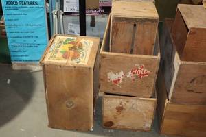 lot 1233 image: Lot of (4) Assorted Wood Crates
