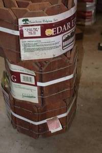 lot 1305 image: Lot of (3 Rolls) Southern Edging Cedar Fencing 10x6
