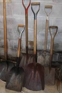 lot 1320 image: Lot of (6) Scoop Shovels, Assorted Shovels