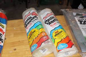 lot 1391 image: Lot of (2 Rolls) Plastic Sheeting 10x25
