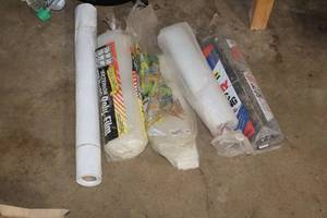 lot 1393 image: Lot of (5 Partial Rolls) Plastic Sheeting