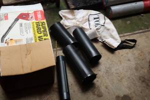 lot 1430 image: Toro BlowerVacuum Accessories - (3) Tube Extensions and (1) Bag