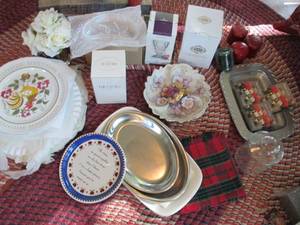 lot 102 image: Silver tone, ceramic and Lead Cryst...