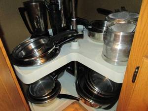 lot 136 image: All stainless steel pots, pans plus...