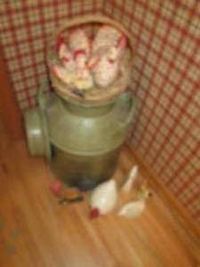 lot 163 image: Vintage Metal milk can with lid plu...