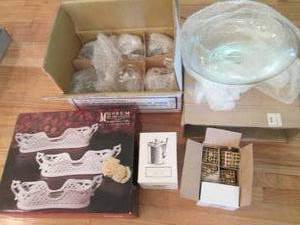 lot 211 image: New in box porcelain flatware caddi...