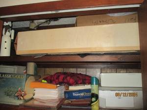 lot 408 image: Top 2 shelves of office left closet...