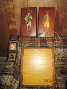 lot 438 image: USA themed wall decor...