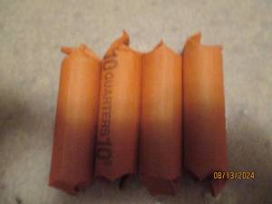 lot 465 image: 4 - 10 dollar rolls of quarters. As...