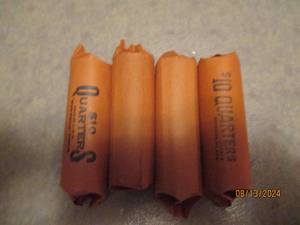 lot 468 image: 4 - 10 dollar rolls of quarters. As...