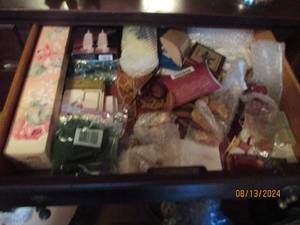 lot 481 image: Top right dresser drawer contents. ...