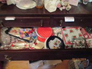 lot 482 image: Dresser drawer contents. Mostly Chr...