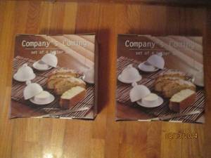 lot 234 image: 2 - 4 piece sets of butter domes...